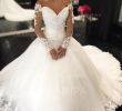 Cheap Wedding Dress Beautiful Stunning F the Shoulder Ball Gown Wedding Dresses Court Train Tulle Long Sleeves
