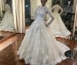 Cheap Wedding Dresses Online Usa Lovely 2019 Elegant Lace Wedding Dresses High Neck Long Sleeves Ball Gown Wedding Dresses Covered button Sweep Train Bridal Gowns Free Shipping
