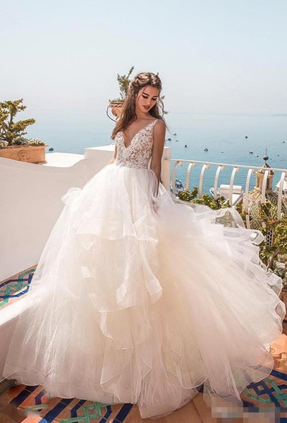 Cheap Wedding Dresses Plus Size for Under 100 New Discount 2019 New Charming Ball Gown Wedding Dresses Backless Illusion Lace Bodice Floor Length Bridal Gowns Robes De soiré Custom Plus Size Wedding