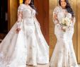 Cheap Wedding Dresses Plus Size Under 100 Dollars Best Of Modest Plus Size Wedding Dresses 2k19 Sheer Neckline Appliques Lace Satin Overskirt Wedding Dress Logn Sleeves African Mermaid Bridal Gowns Romantic