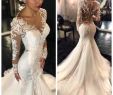 Chic Wedding Dress Fresh Chic Lace Applique Long Sleeves Wedding Gowns 2019 Y buttons Back Wedding Dresses Mermaid Tulle Bridal Dress China