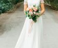 Chiffon Wedding Dresses with Sleeves Inspirational A Line V Neck Short Sleeves Chiffon Wedding Dress with