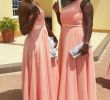 Chocolate Bridemaids Dresses Luxury 2020 New south African Black Girls A Line Bridesmaid Dresses E Shoulder Chiffon Maid Honor Dress Wedding Guest Dress Plus Sizes Chocolate Brown