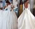 Civil Court Wedding Dresses Beautiful 2019 White Satin Ball Gown Wedding Dresses with Long Sleeves Bateau Neckline Draped Court Train Backless Plus Size Bridal Gowns Custom Made Wedding