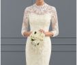 Civil Wedding Dresses Awesome [us$ 174 00] Sheath Column High Neck Knee Length Lace Wedding Dress Jj S House