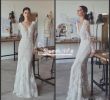 Clasic Wedding Gowns Unique Vintage Lace 2019 Mermaid Wedding Dresses Custom Made Plunging Neckline Wedding Gowns Floor Length Long Sleeves Wedding Dress Robe De Mariee Gowns