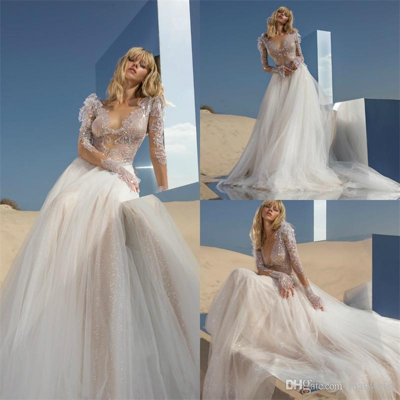 Classy Dresses for Wedding Best Of Classy Long Sleeve 2019 Wedding Dresses Beads Sheer Neck Lace Appliqued A Line Bridal Gowns Tulle Beach Sweep Train Wedding Dress