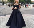 Cocktail Dresses for Wedding Fresh 2018 Hot Black Lace Cheap Two Piece Prom Party Dresses with Long Sleeves A Line Y Crew Floor Length evening Dresses formal Gowns Faviana Prom