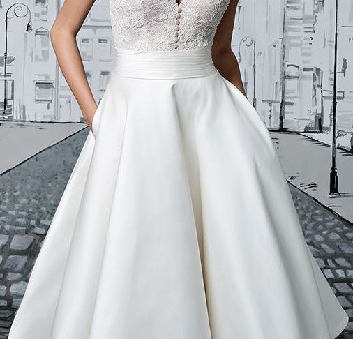 Cocktail Lenght Wedding Dresses Elegant Tea Length Wedding Dress Justin Alexander 2017 More