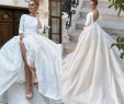 Cocktail Wedding Dresses Luxury 2018 New Simple Satin Ball Gown Wedding Dresses 34 Long Sleeves Backless Ball Gown Court Train Custom Made Bridal Gowns Bridal Gowns Brides Dress