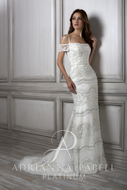 Cold Shoulder Dresses for Wedding Luxury Adrianna Papell Viola Cold Shoulder Bridal Gown