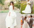 Conservative Wedding Dresses Beautiful Discount Modest Design Country Wedding Dress 2018 Three Quarter Sleeve Satin Long A Line Spring Simple Style Garden Bridal Gowns Custom Made A Line