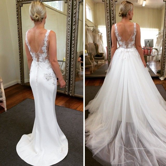 Convertible Wedding Gown Awesome Love This Skirt Overlay for Day to Night Transformation