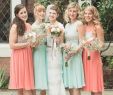 Coral and Teal Bridesmaid Dresses Inspirational 2 Colours but Same Length Pretty Maids In A Row