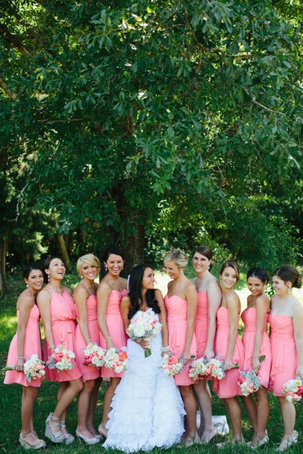 Coral and Teal Bridesmaid Dresses Unique A Romantic Coral & White Florida Wedding