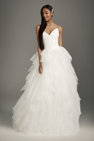 Corset Bodice Wedding Dress Elegant White by Vera Wang Wedding Dresses &amp; Gowns