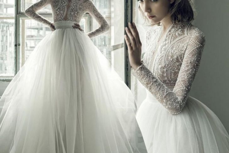 Corset Wedding Dresses with Sleeves Elegant Bohemian Wedding Dresses 2017 Ersa atelier Long Sleeves