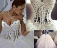 Corsets for Wedding Dresses Luxury Discount Ball Gown Wedding Dresses Sweetheart Corset See Through Floor Length Princess A Line Bridal Gowns Beaded Lace Pearls Wedding Designers