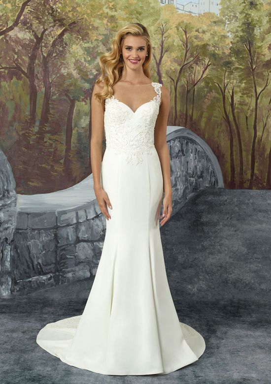 Cowl Back Bridesmaid Dress Lovely Style 8923 Crepe Fit and Flare Wedding Dress with attached