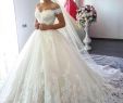 Cream Lace Wedding Dress Awesome Discount 2018 New Design Ball Gown Lace Wedding Dresses F Shoulder Garden Backless Bridal Gowns Appliques Tulle Long Vestidos De Novia Custom Cheap