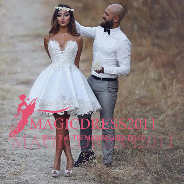 Crochet Lace Wedding Dresses Fresh Discount 2018 Sweetheart Short Casual Beach Lace Wedding Dress New A Line Bridal Gowns Custom Size Handmade Appliques Best Selling Fashion Romantic