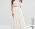 Crop top Bridesmaid Dresses Inspirational Petite All Over Embellished Crop top Maxi Dress