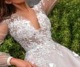 Crystal Design Wedding Dresses Elegant Discount Sheer Back Long Sleeved Wedding Dresses 2017 Crystal Design Bridal Cuff Bishop Deep V Neck Embellished Bodice A Line Romantic Chapel Train