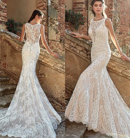 Custom Bridal Gowns Best Of 2019 Summer Mermaid Wedding Dresses Backless Full Lace Court Train Beach Bridal Gowns formal Dresses for Bohemian Wedding Gowns Custom Made Dresses