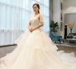 Custom Bridal Gowns Fresh Two Straps Tulle Lace A Line Long Tail Wedding Dresses