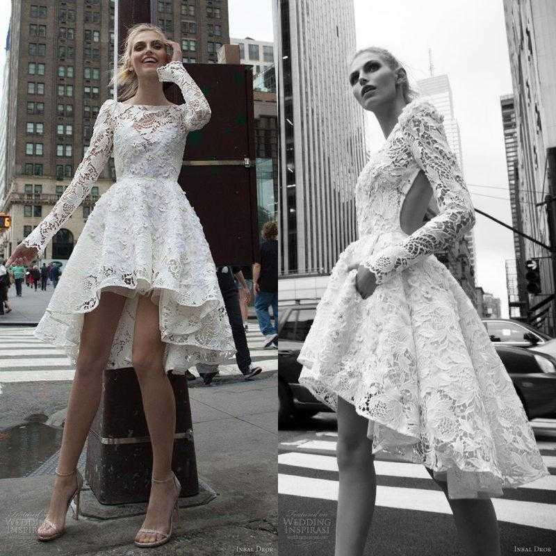 discount stunning short lace bridal dresses 2016 hi lo long sleeve luxury of dresses for weddings short of dresses for weddings short