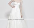 Cute Summer Wedding Dresses Lovely Taffeta Strapless Bridal Gown with Flower Bc448
