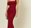 Dark Green Dresses for Wedding Fresh F the Shoulder Pleated Waist Maxi Dress In Wine Red by Goddiva Product Photo