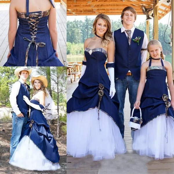 Denim Wedding Dresses Best Of Discount Latest 2018 Country Cowboy Camo Wedding Dresses Blue Denim A Line Pleats Sweetheart Lace Up Back Vintage Bridal Gown Custom Made Wedding