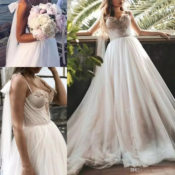 Design My Wedding Dress Best Of Discount 2019 Pearl Mopping Wedding Dresses Ribbon Spaghetti Charming Luxury Heart Shaped Collar Bridal Gowns Custom Made A Line Wedding Dresses