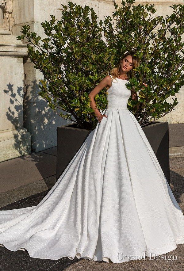 Designer White Gowns Elegant Crystal Design Wedding Dresses 2018 – Royal Garden