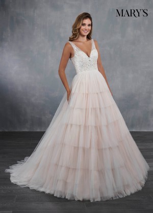 marys bridal mb3068 tiered skirt bridal dress 01 546