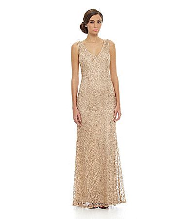 Dillard Wedding Dresses Awesome Js Collections Sequined Lace Column Gown Dillards