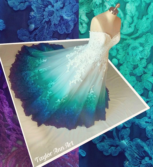 tie dye wedding gowns elegant you need to take a look at this beautiful dip dye wedding dresses