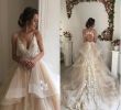 Discount Wedding Dresses Nyc Luxury Discount Ball Gown Wedding Dresses Y Deep V Neck Spaghetti Straps Appliques Lace Tulle Tiered Backless Bridal Dresses Country Wedding Gowns Cheap