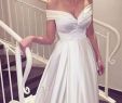 Draped Wedding Dresses Luxury Discount Us2 26w F Shoulder Satin Wedding Dress New 2018 Draped Princess Long Bridal Gowns A Line Modern Elegant Best Selling Custom Made Fashion