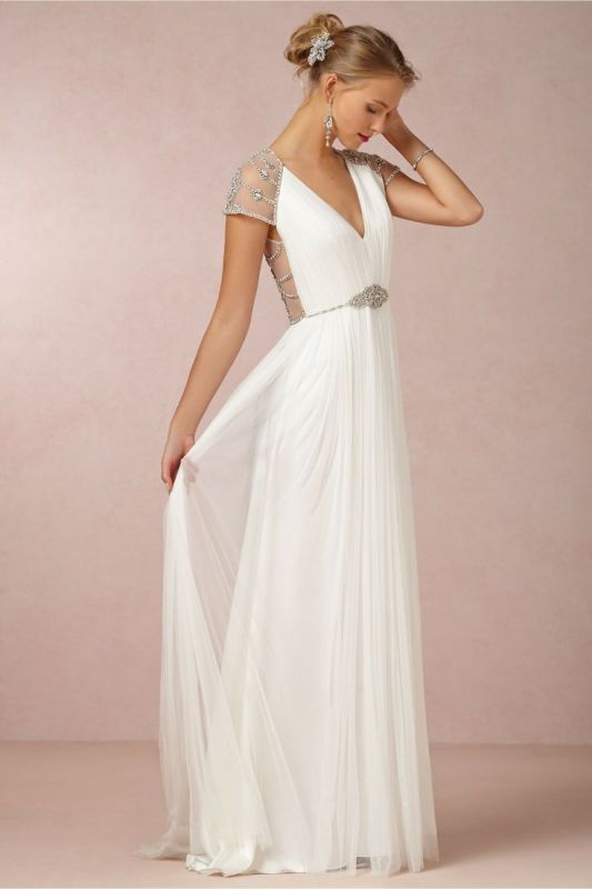 30 gorgeous grecian drapery wedding dresses 23