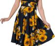 Dress Details Fresh Sheen Ella Vintage Sunflower sonnenblumen Träger Swing Dress Kleid