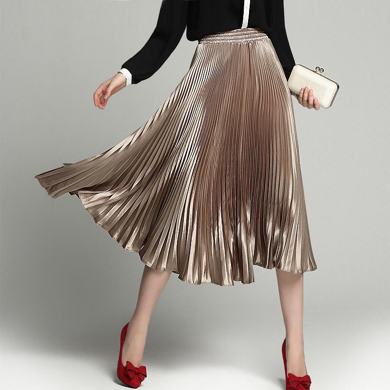 women pleated skirt new spring and summer
