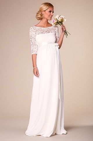 Dresses for Pregnant Wedding Guests Luxury Lucia Maternity Wedding Gown Long Ivory White Maternity