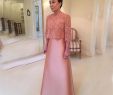 Dresses for Wedding Guests Summer Lovely Elegant Pink A Line Mother the Bride Dresses with Lace Jacket Bow Back Full Length Half Sleeves Satin Mother S Wedding Guest Dresses