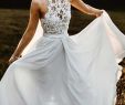 Dresses to attend A Beach Wedding Inspirational A Line Halter Sleeveless Chiffon Long Beach Wedding Dress