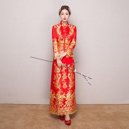 Dresses to attend A Wedding Fresh Jyr635 High Quality Red Chinese Wedding Dress Female Cheongsam Gold Slim Chinese Traditional Dress Women Qipao for Wedding Party Plus Size Occasion