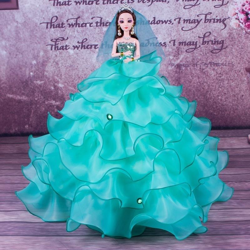 single 3d barbie wedding dress a doll girl