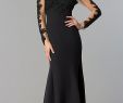 Dresses to Wear to An evening Wedding Unique Long Black Prom Dress with Sheer Sleeves