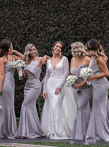 Dresses to Wear to An Outdoor Wedding Fresh Elegant Mermaid Strapless Long Bridesmaids Dresses New Western Country Garden Wedding Guest Dress Pleats Trumpet Long evening Gown Cream Bridesmaid